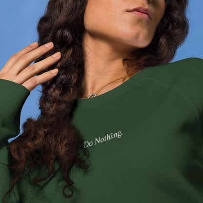 Do Nothing. Embroidered Sweatshirt - Green