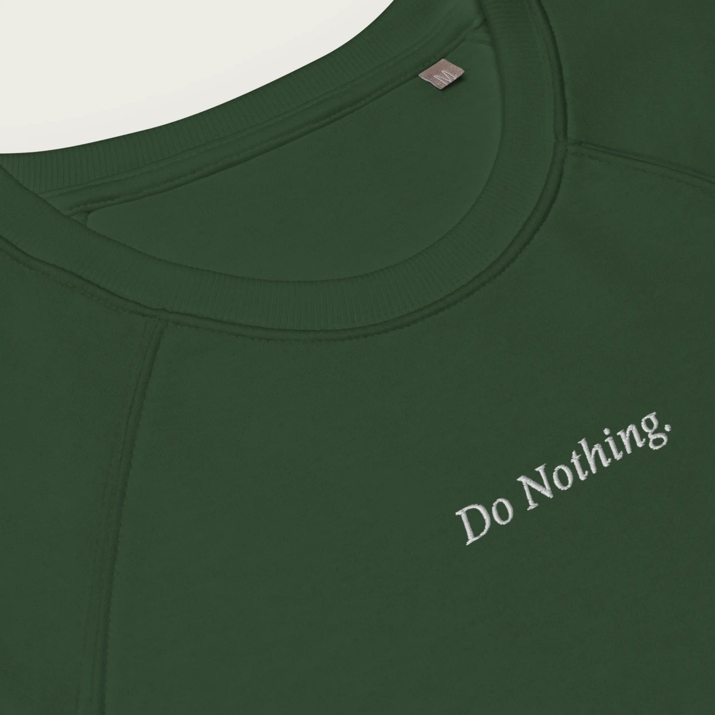 Do Nothing. Embroidered Sweatshirt - Green