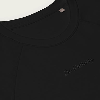 Do Nothing. Embroidered Sweatshirt - Black