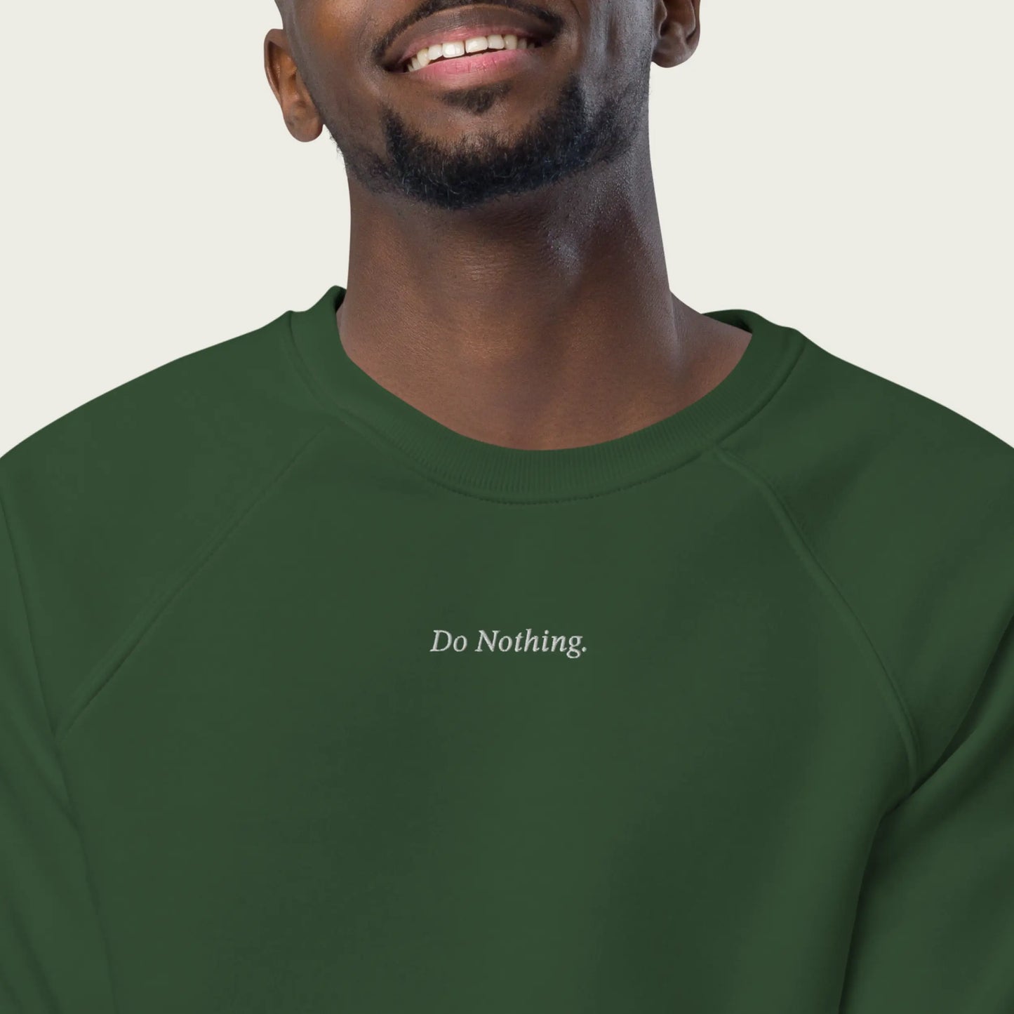 Do Nothing. Embroidered Sweatshirt - Green