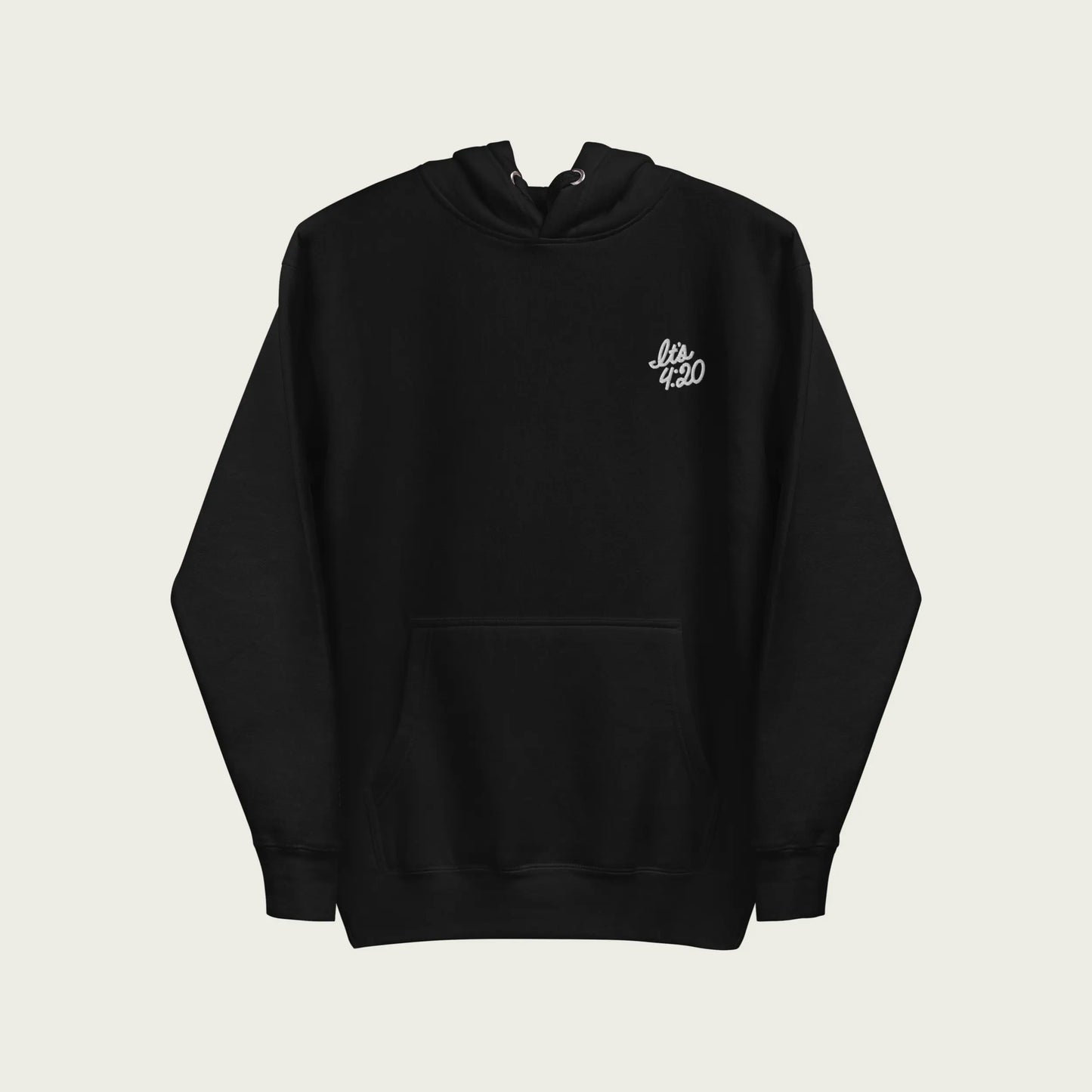 It's 4:20 Embroidered Hoodie - Black